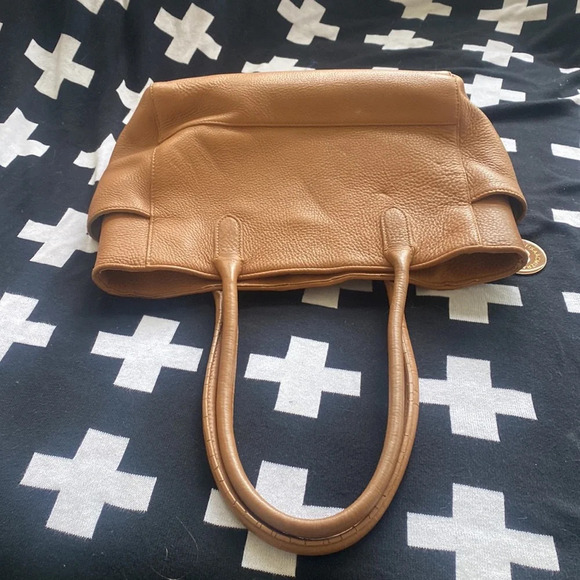 Isaac mizrah Tan pebble leather purse tote - Picture 3 of 11